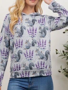 LA Soul squirrel print pullover hoodie